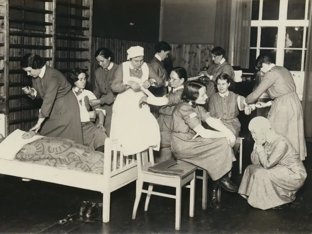 Lääkintäkurssilaisia