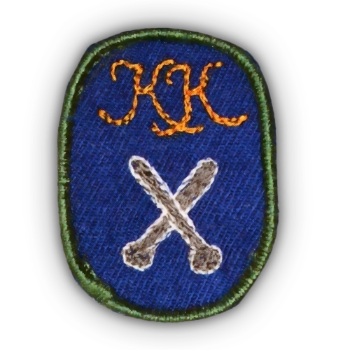 Sääkartanpiirtäjän merkissä on kaksi lämpömittaria ristikkäin sinisellä pohjalla