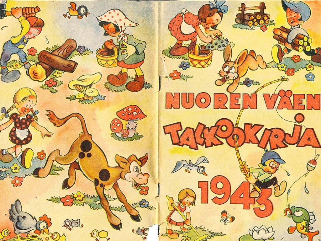 Nuoren väen talkookirjan kannet