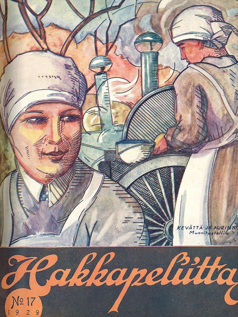 Vuoden 1929 Hakkapeliitta lehden kannessa muonituslottia.