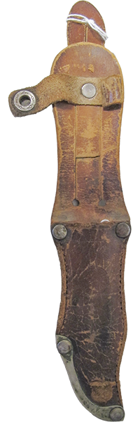 Vihreäruskeavartisen puukon tuppi.