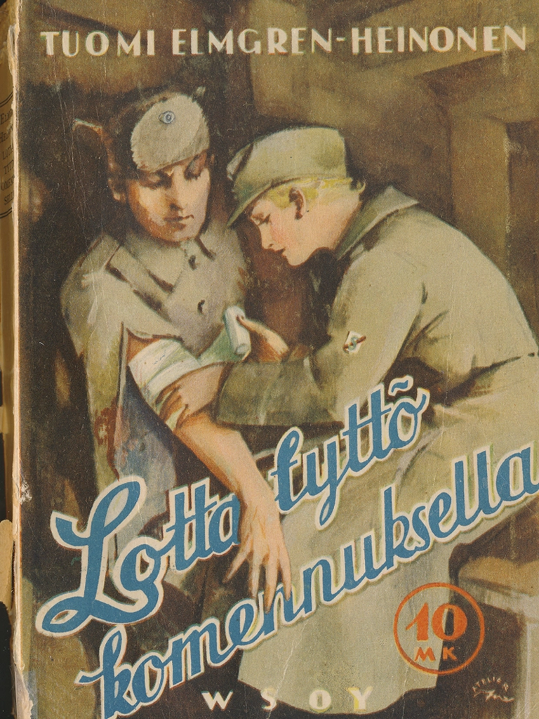 Lottatyttö komennuksella -kirjan kansi.