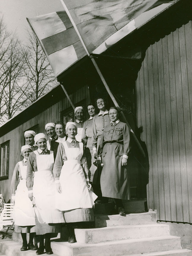 Ruotsin Majan luovutustilaisuudessa lottia 26.5.1941.